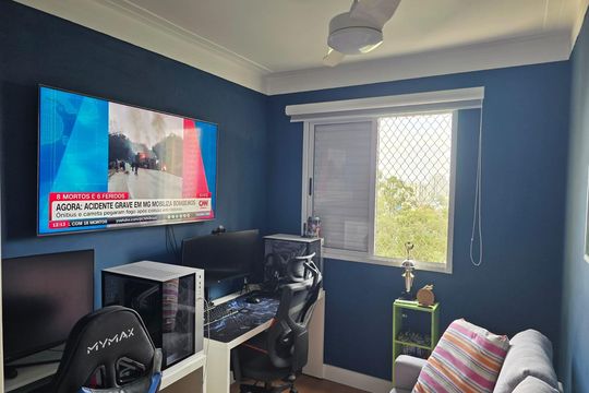 Quarto de apartamento à venda com 3 quartos, 79m² em Chácara Agrindus, Taboão da Serra