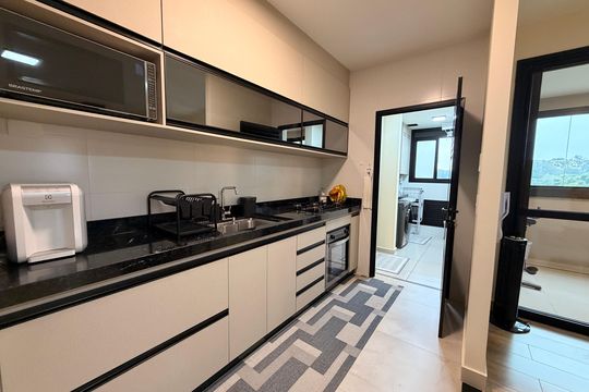 Cozinha de apartamento à venda com 3 quartos, 105m² em Vila Progresso, Jundiaí