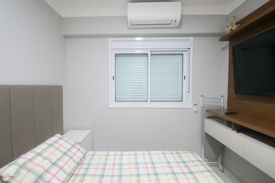 Suíte de apartamento para alugar com 3 quartos, 89m² em Vila Alzira, Guarujá