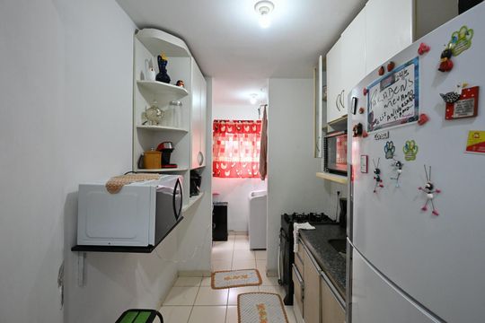 Cozinha de apartamento para alugar com 2 quartos, 50m² em Jardim Mitsutani, São Paulo
