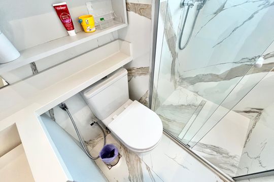 Banheiro da Suíte 1 de apartamento para alugar com 3 quartos, 189m² em Santana, São Paulo