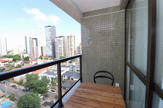Varanda de kitnet/studio para alugar com 1 quarto, 22m² em Caminho das Árvores, Salvador