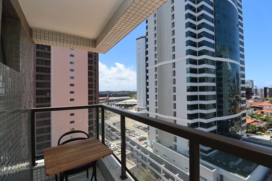 Varanda de kitnet/studio para alugar com 1 quarto, 26m² em Caminho das Árvores, Salvador