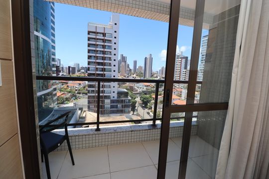 Varanda de kitnet/studio para alugar com 1 quarto, 26m² em Caminho das Árvores, Salvador
