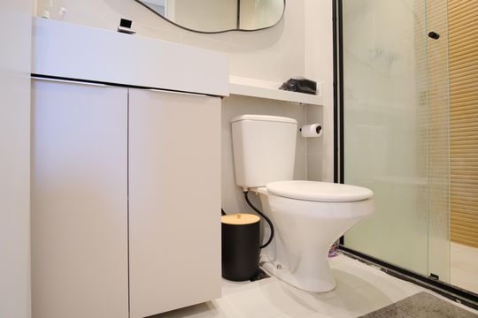 Banheiro Social de apartamento à venda com 2 quartos, 59m² em Penha de França, São Paulo