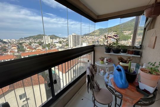 Varanda da Sala de apartamento à venda com 3 quartos, 90m² em Lins de Vasconcelos, Rio de Janeiro