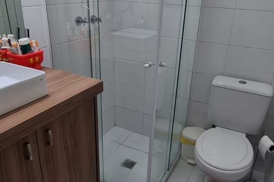 Banheiro de apartamento à venda com 3 quartos, 81m² em Centro, Diadema