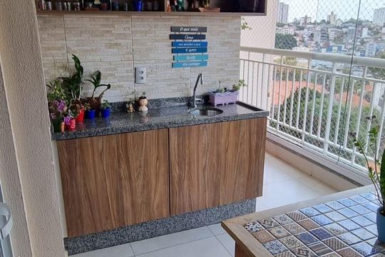 Varanda de apartamento à venda com 3 quartos, 81m² em Centro, Diadema