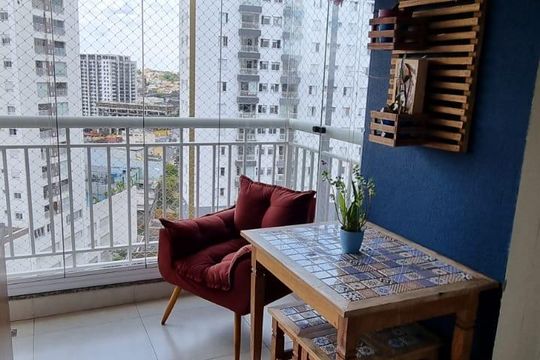 Varanda de apartamento à venda com 3 quartos, 81m² em Centro, Diadema