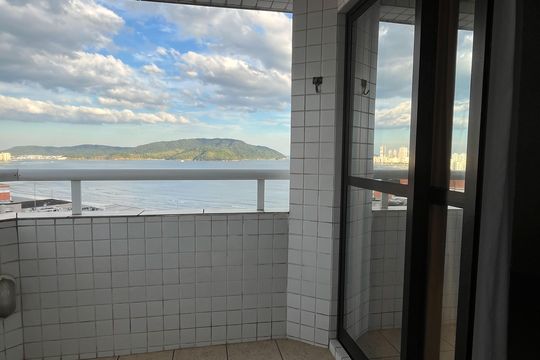 Varanda do Quarto de apartamento para alugar com 1 quarto, 60m² em Boqueirão, Santos