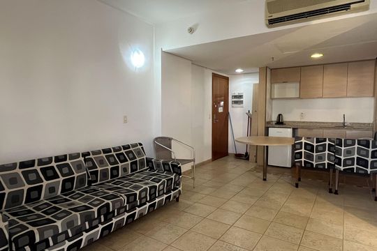 Sala de apartamento para alugar com 1 quarto, 60m² em Boqueirão, Santos