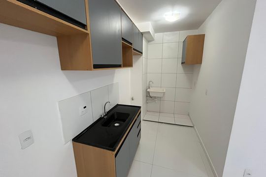 Cozinha de apartamento à venda com 2 quartos, 34m² em Vila Andrade, São Paulo