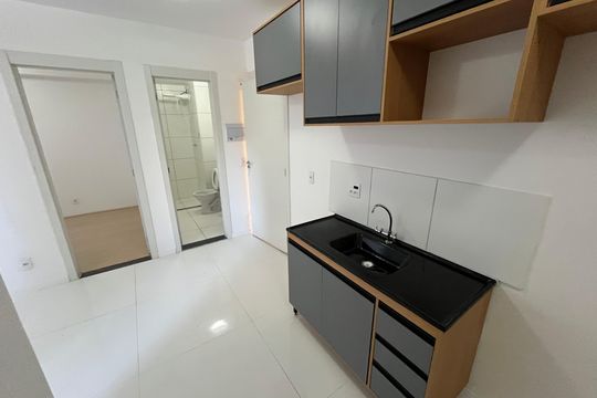 Cozinha de apartamento à venda com 2 quartos, 34m² em Vila Andrade, São Paulo