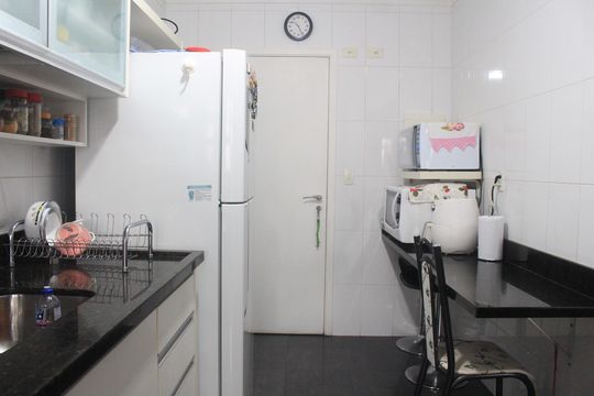 Cozinha de apartamento à venda com 3 quartos, 90m² em Santa Paula, São Caetano do Sul