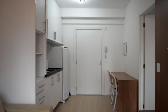 Cozinha de apartamento à venda com 1 quarto, 30m² em Sumaré, São Paulo