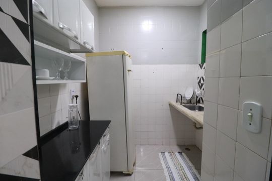 Cozinha  de apartamento para alugar com 1 quarto, 28m² em Centro, Ribeirão Preto