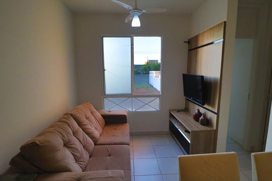 Sala de apartamento para alugar com 2 quartos, 55m² em Novo Mundo, Uberlândia