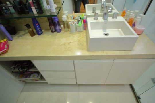 Banheiro da Suíte  de apartamento à venda com 3 quartos, 123m² em Centro, São Bernardo do Campo