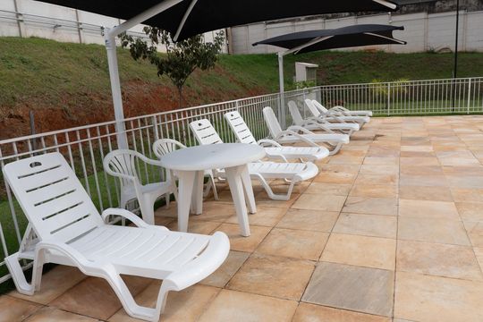 Área comum - Piscina de apartamento para alugar com 2 quartos, 60m² em Balneário Tropical, Paulínia
