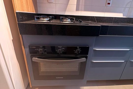 Cozinha de apartamento para alugar com 2 quartos, 55m² em Jardim Nova Europa, Campinas
