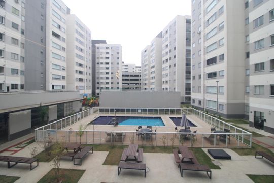 Vista janela da sala de apartamento à venda com 2 quartos, 44m² em Socorro, São Paulo