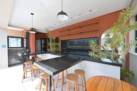Bar da Piscina de kitnet/studio à venda com 1 quarto, 24m² em Vila Clementino, São Paulo