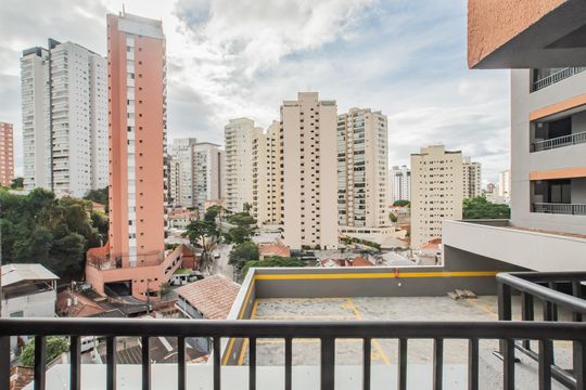Vista da Suíte de apartamento à venda com 1 quarto, 30m² em Chácara Inglesa, São Paulo