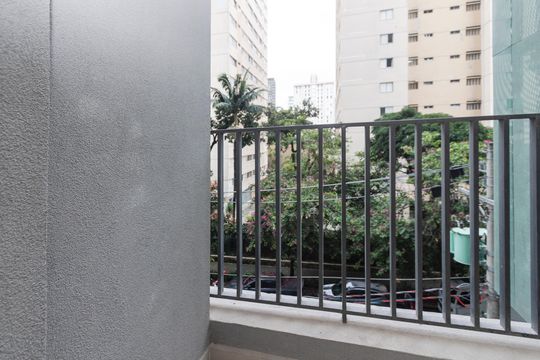 Varanda de apartamento à venda com 1 quarto, 31m² em Santo Amaro, São Paulo