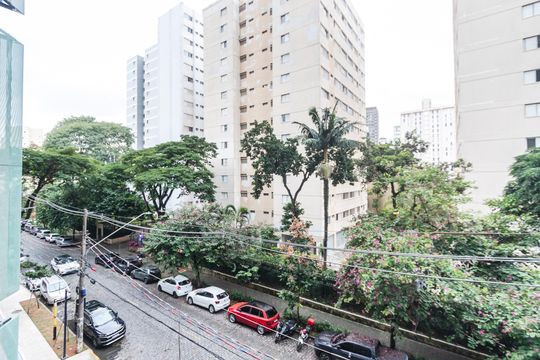 Vista da Varanda de apartamento à venda com 1 quarto, 31m² em Santo Amaro, São Paulo