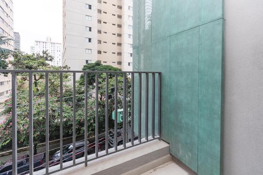 Varanda de apartamento à venda com 1 quarto, 31m² em Santo Amaro, São Paulo