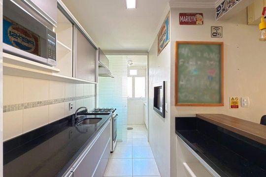 Cozinha de apartamento para alugar com 1 quarto, 74m² em Cristal, Porto Alegre