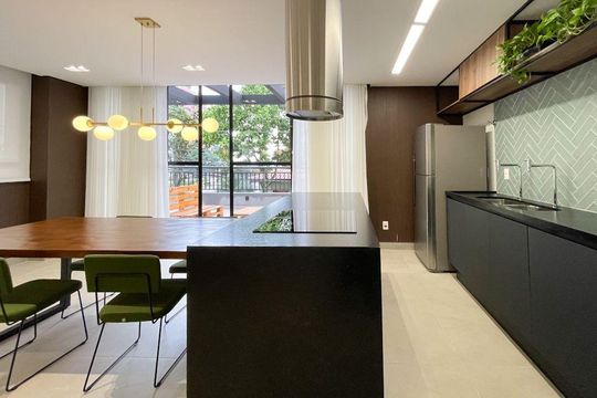 Área comum - Salão de festas de apartamento para alugar com 1 quarto, 43m² em Centro, São Bernardo do Campo