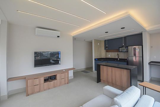 Sala/Cozinha/Área de Serviço de apartamento para alugar com 1 quarto, 43m² em Centro, São Bernardo do Campo