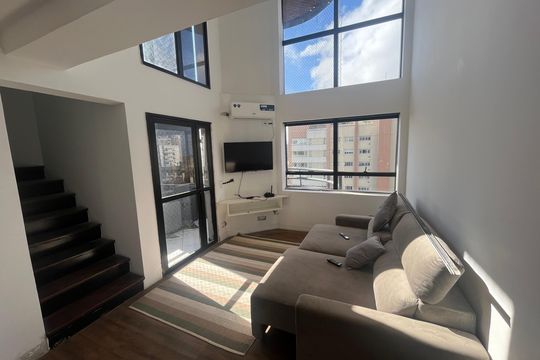 Sala  de apartamento para alugar com 1 quarto, 60m² em Parque Bairro Morumbi, São Paulo