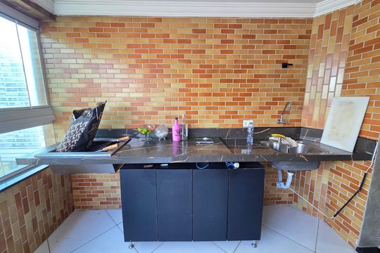 Varanda de apartamento para alugar com 3 quartos, 116m² em Canto do Forte, Praia Grande