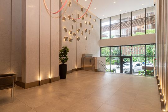 Área comum - Recepção de kitnet/studio para alugar com 1 quarto, 25m² em Bela Vista, São Paulo