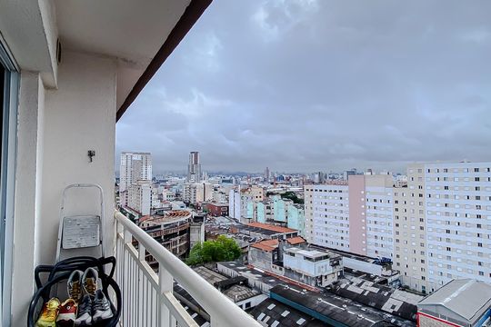 Varanda da Sala de apartamento para alugar com 1 quarto, 32m² em Brás, São Paulo