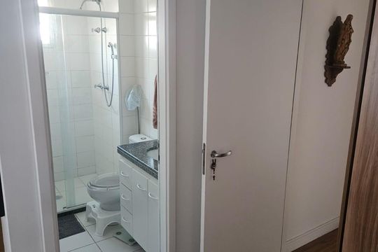 Banheiro de apartamento à venda com 3 quartos, 123m² em Chácara Califórnia, São Paulo