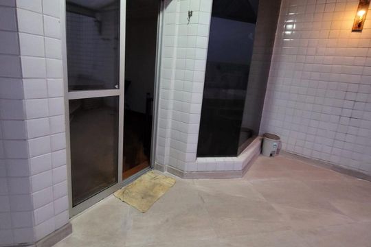 Área externa de apartamento para alugar com 3 quartos, 147m² em Vila Mathias, Santos