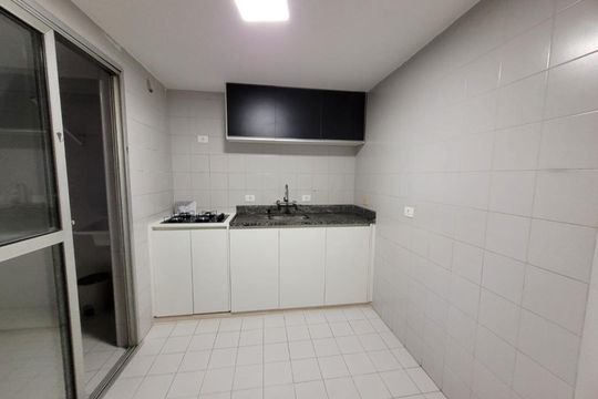 Cozinha de apartamento para alugar com 3 quartos, 147m² em Vila Mathias, Santos