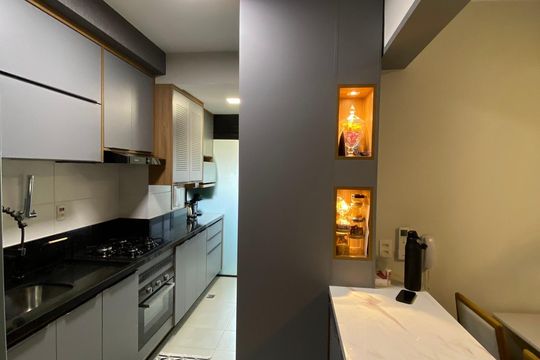 Cozinha de apartamento à venda com 3 quartos, 88m² em Barra Funda, São Paulo