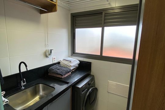 Área de serviço de apartamento à venda com 3 quartos, 88m² em Barra Funda, São Paulo