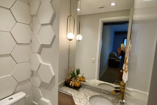 Banheiro de apartamento à venda com 3 quartos, 88m² em Barra Funda, São Paulo