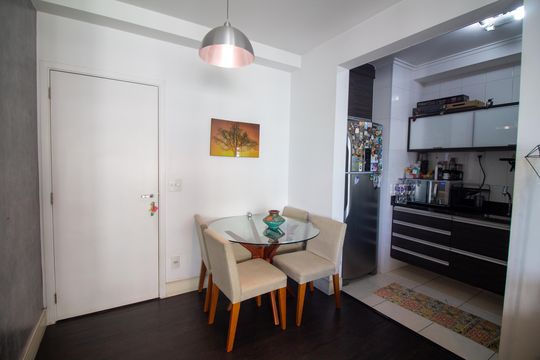 Sala de Jantar de kitnet/studio à venda com 1 quarto, 60m² em Campo Belo, São Paulo