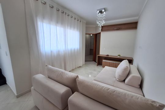 Sala  de apartamento à venda com 2 quartos, 76m² em Vila Floresta, Santo André