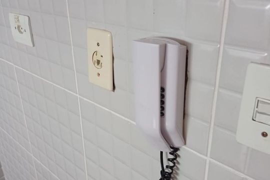 Cozinha de apartamento para alugar com 1 quarto, 29m² em Cidade Ocian, Praia Grande