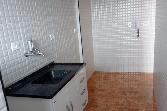 Cozinha de apartamento para alugar com 1 quarto, 29m² em Cidade Ocian, Praia Grande