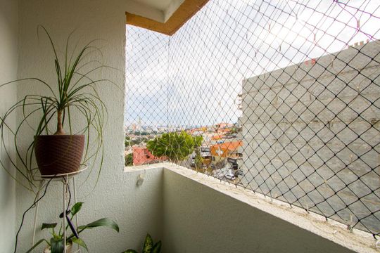 Varanda da sala de apartamento à venda com 2 quartos, 42m² em Vila Aquilino, Santo André