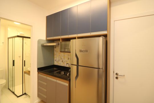 Cozinha de apartamento para alugar com 2 quartos, 25m² em Vila Ema, São Paulo