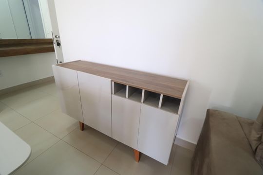 Sala de apartamento para alugar com 2 quartos, 60m² em Novo Mundo, Uberlândia